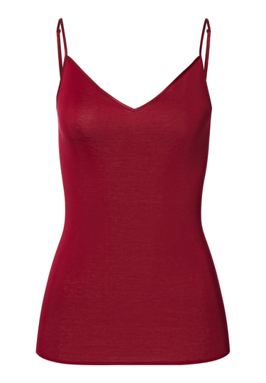 Cotton Seamless V-Neck Camisole | Red Dahlia 71601-2418